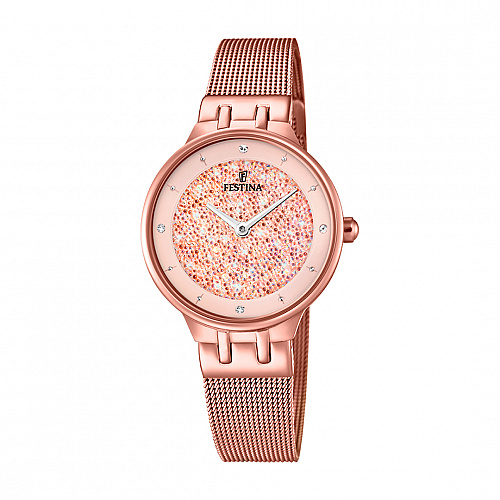 Festina Women's Pink Mademoiselle Stainless Steel Watch Bracelet - Rose Gold-Tone